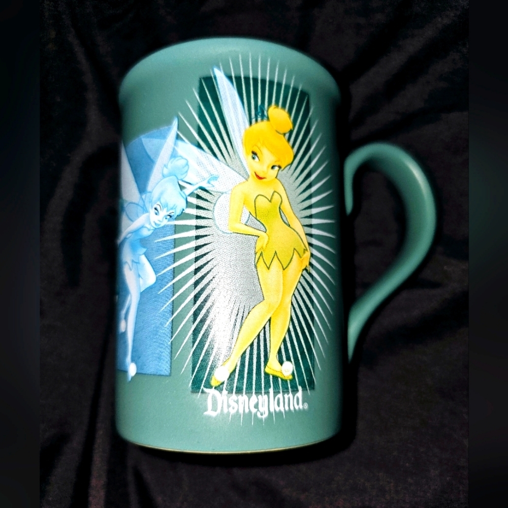 Walt Disney World Teal Tink Tinkerbell Ceramic Mug Disney Parks 12 oz